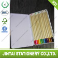 7'' Top Quality 12 Color Pencils In Tinbox